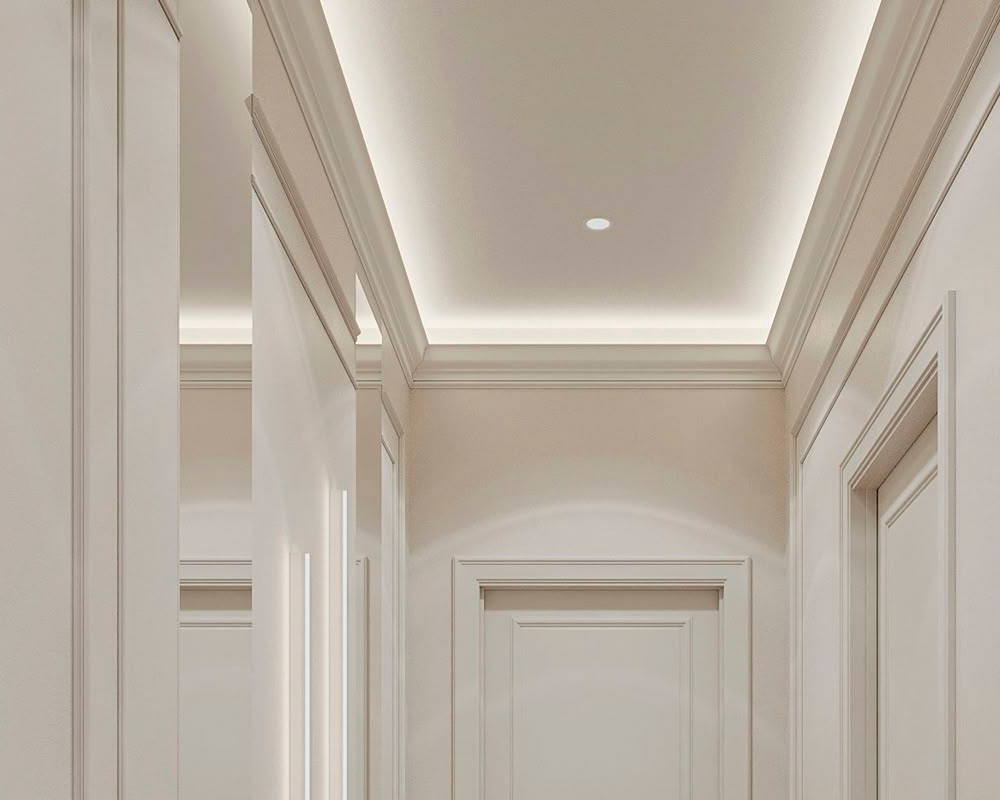 Карниз потолочный из полистирола высокой плотности NMC WT10 80*80*2000. Окраска включена в стоимость