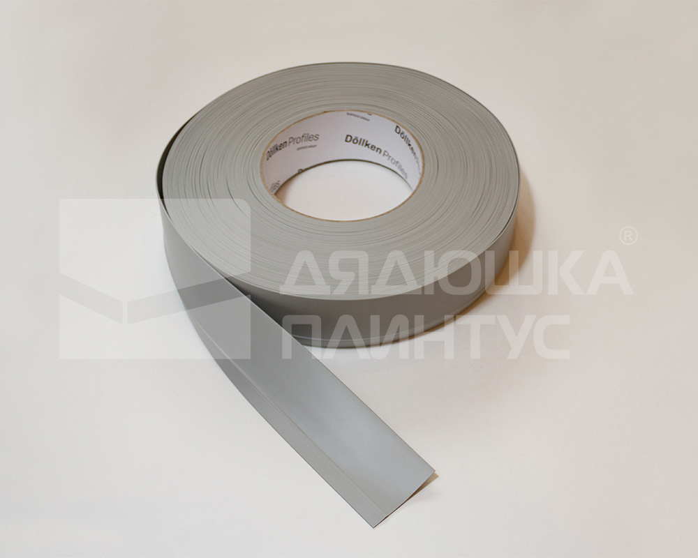 Плинтус эластичный на клеевой основе ПВХ Dollken WLK50 50мм х 15мм. 0138 Светло-серый