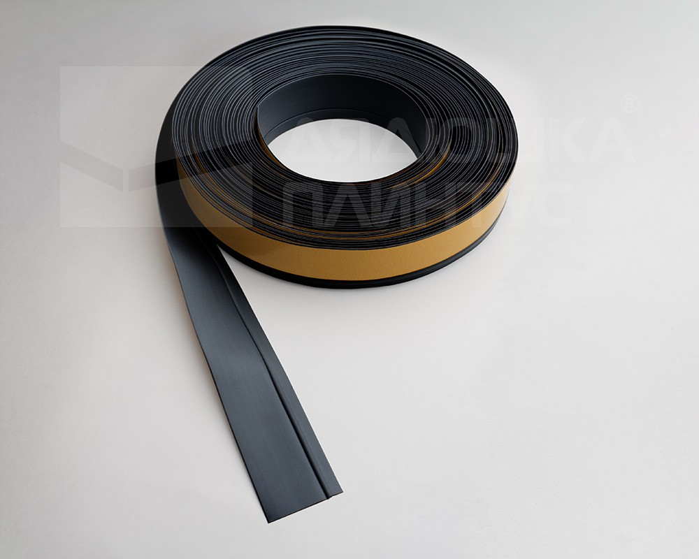 Плинтус ПВХ гибкий Flex 24 м. Черный