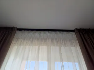 Карниз Шина черный комплект 2-х ряд ПВХ Волшебная палочка 2,6м