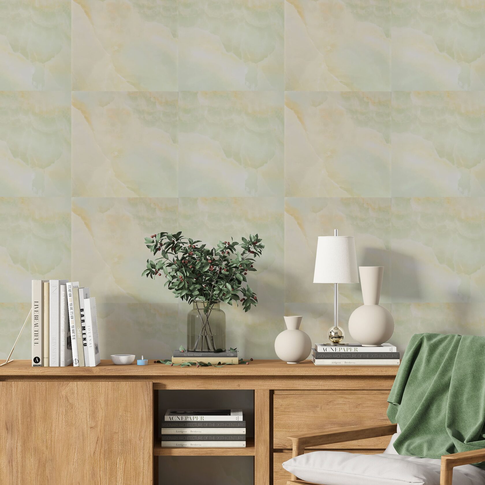 Панель самоклеющаяся ПВХ 300х600 мм 6шт/уп Мрамор Нова Бьянка гранд. Цена указана за 1,08 м²