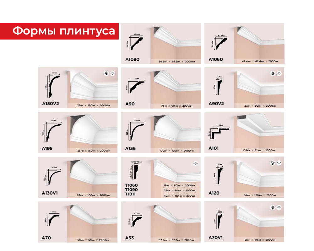 Карниз из полистирола высокой плотности HI WOOD A97 70мм х 70мм х 2,0м.