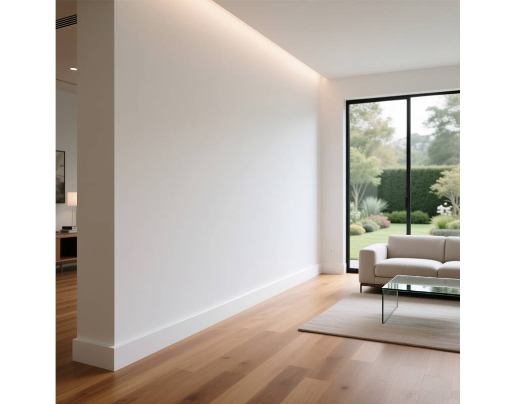 Плинтус ПОЛИСТИРОЛ HI WOOD B98V1 98мм х 19,5мм х 2,0м. Окраска включена в стоимость