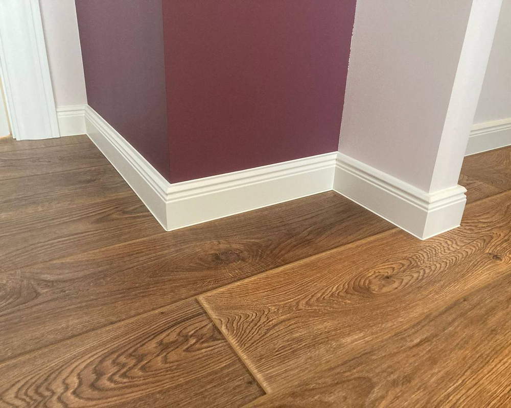 Плинтус ХДФ Dollken Cubu Hamburg Style 80мм х 2,5 м 5012 Белый