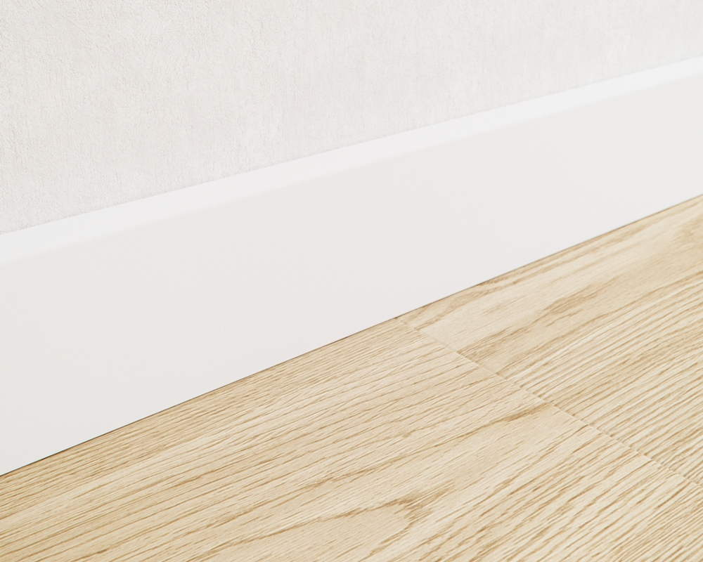 Плинтус напольный Salag Alpha 80*16*2400 мм AP81U1 Белый