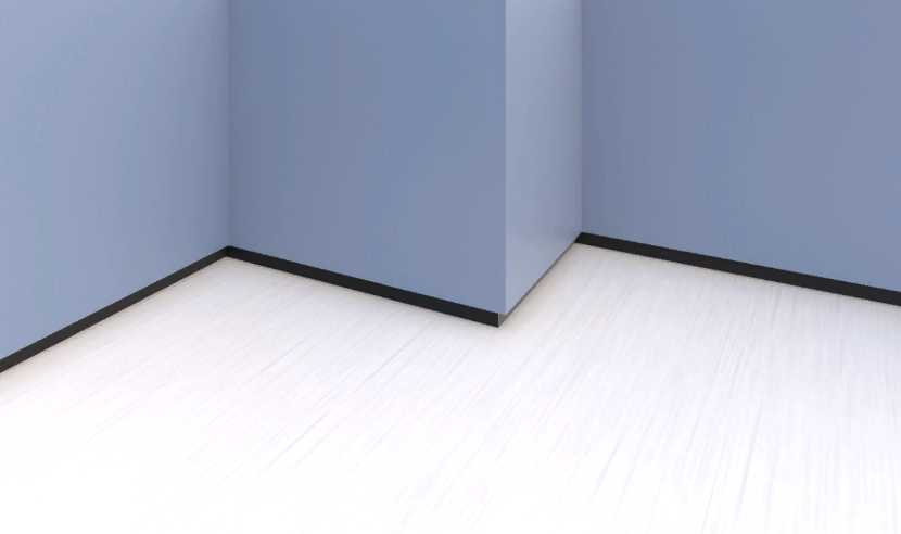 Теневой плинтус для подсветки Волшебная палочка 49,5 х 19,5 х 12,4 мм 3,0 м Чёрный матовый