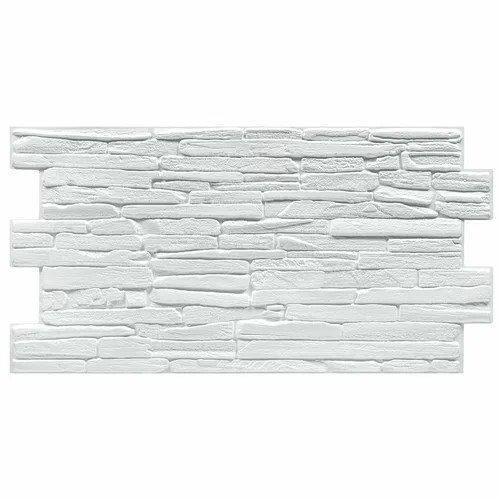 Панель ПВХ ГРЕЙС 980*500 10шт/уп Сланец Кварцит белый. Цена указана за 4,9 м²