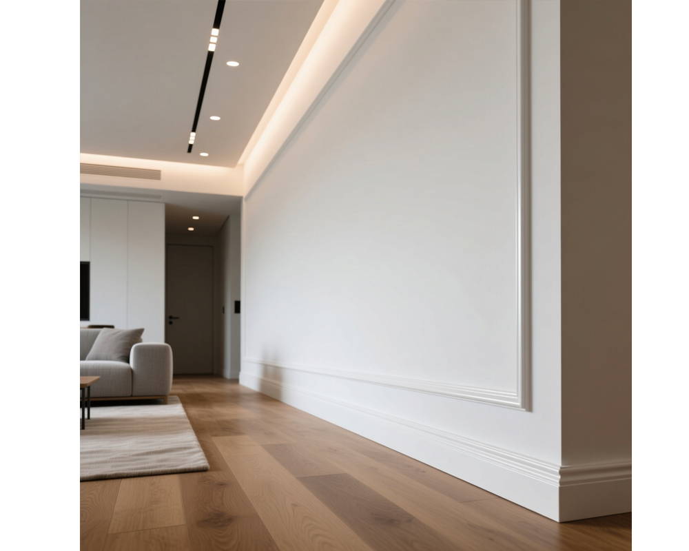 Плинтус из полистирола высокой плотности HI WOOD B136 136мм х 18мм х 2,0м.