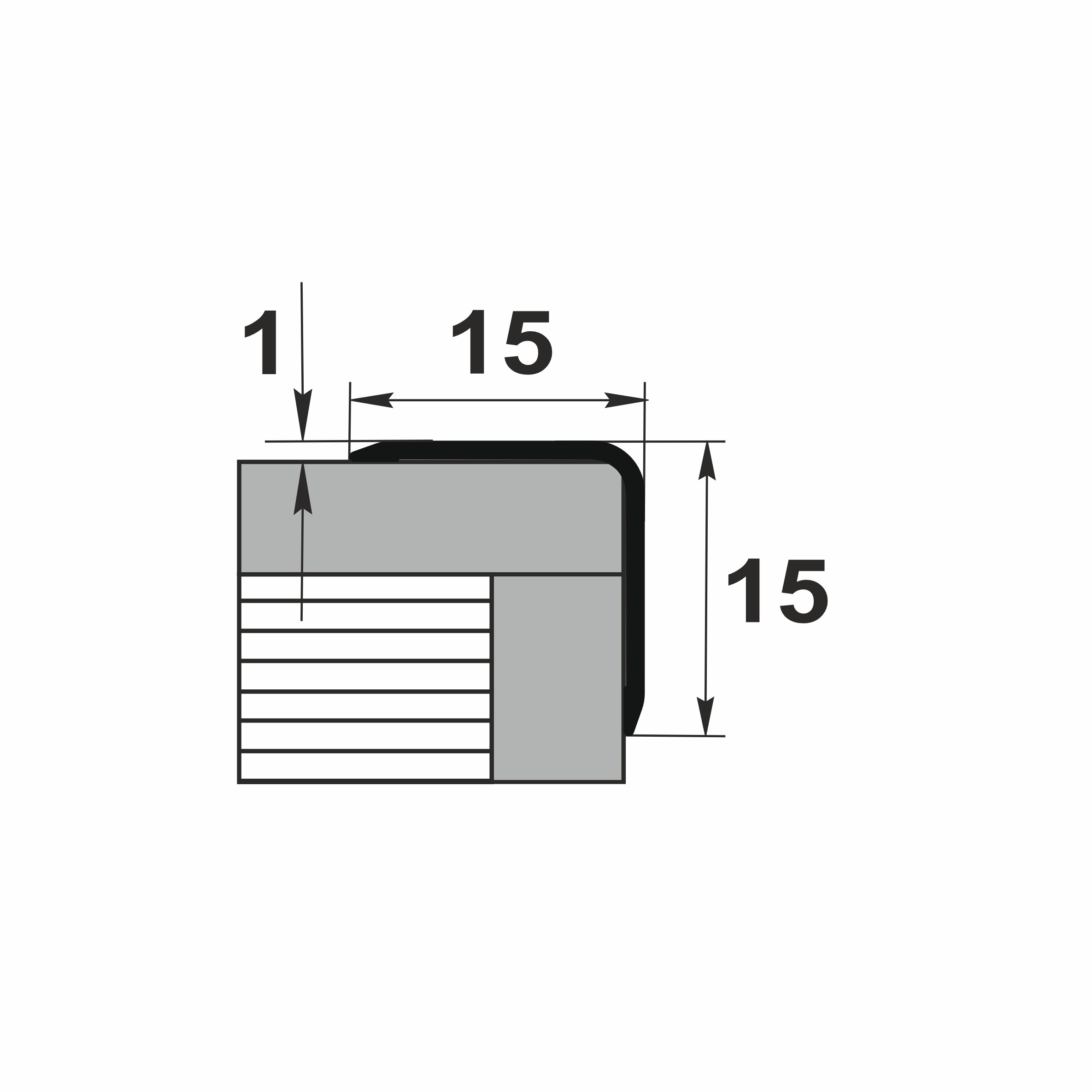 Угол наружный алюминиевый УО 04-27.2700.056