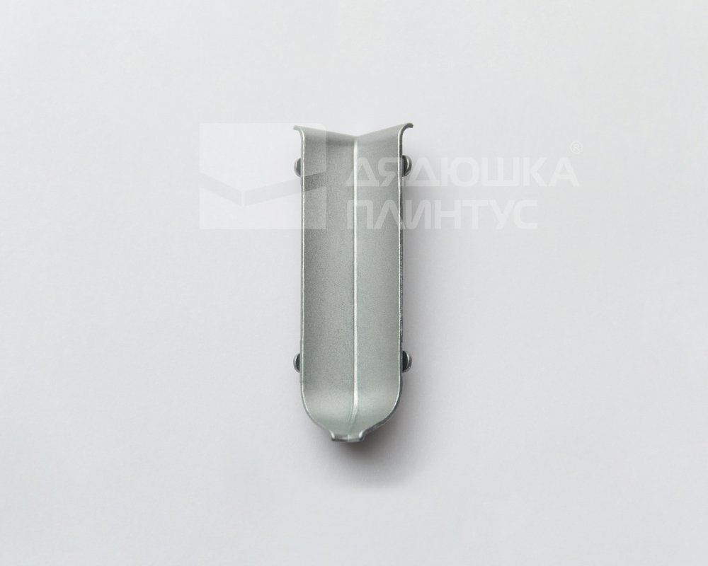 Угол внутренний для плинтуса Волшебная палочка 40 мм Серебро матовое