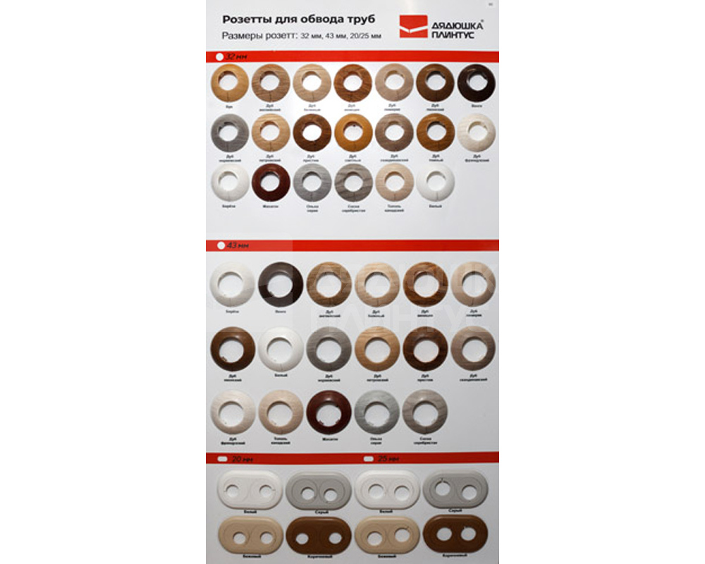 Розетта для труб ПВХ Cezar D22 M091 Сосна