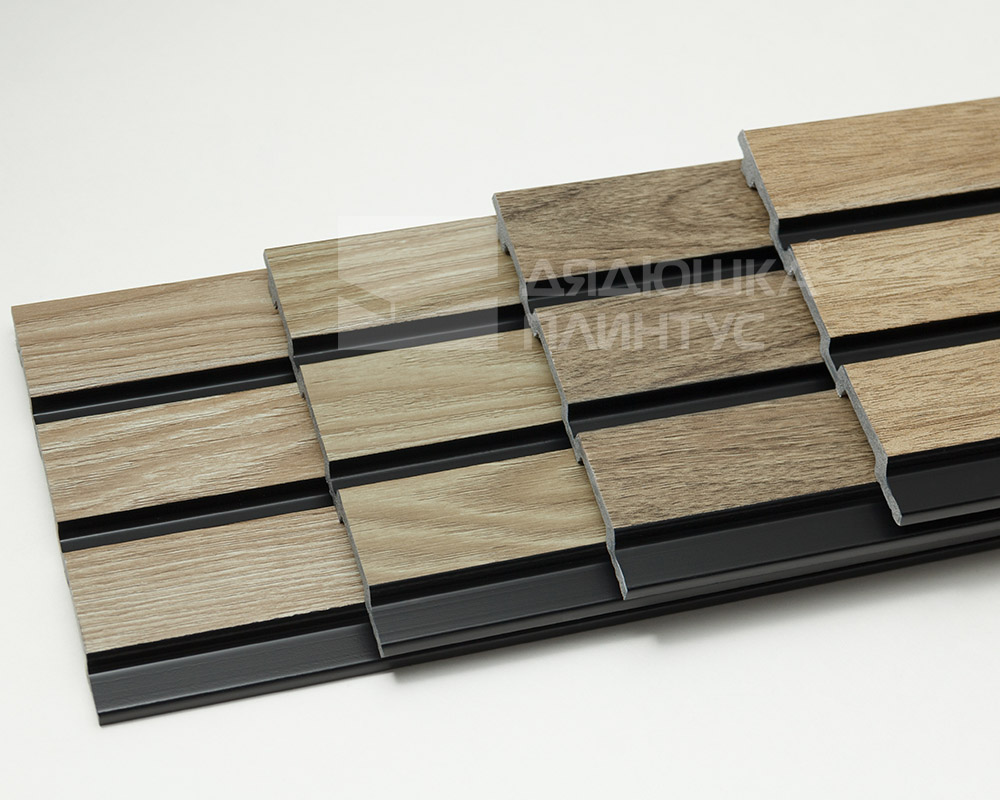 Панель вспененный полистирол ГРЕЙС 3D RAIL 120*2700 мм.  Кедр