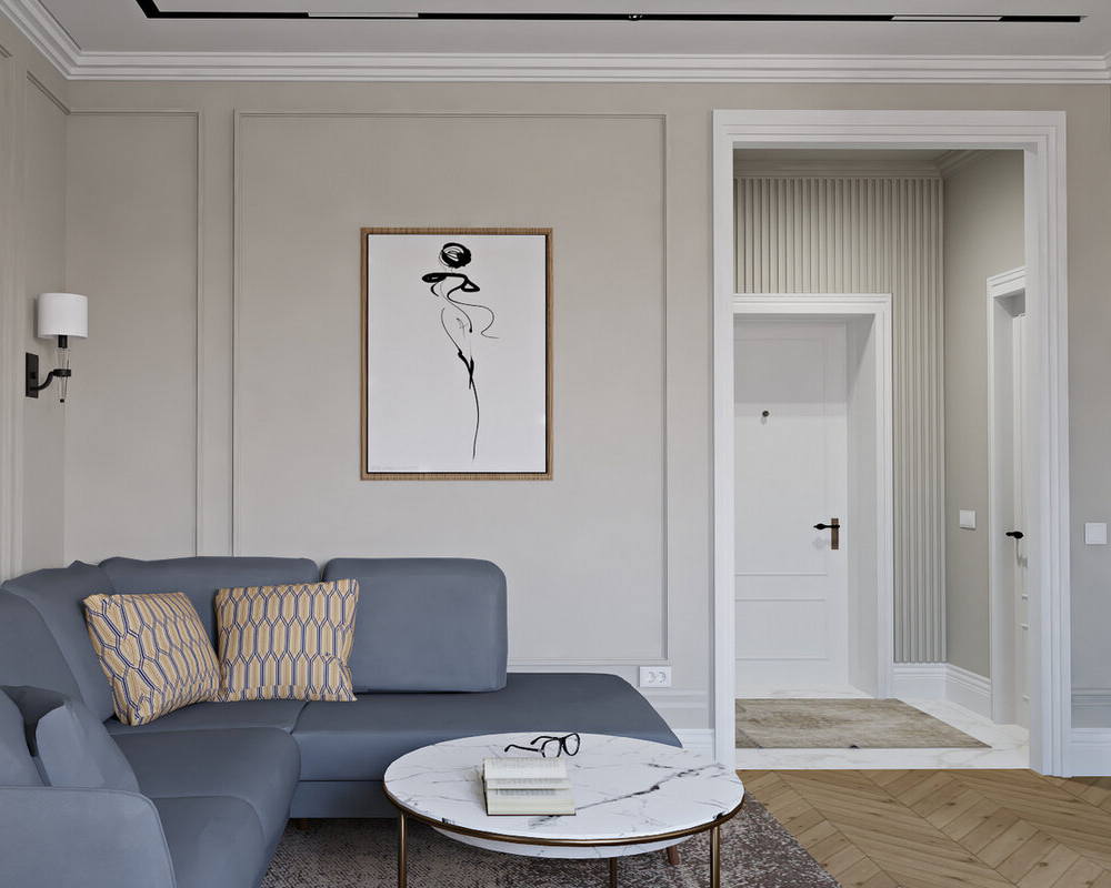 Плинтус потолочный из полистирола высокой плотности HI-WOOD A100 100х53мм 2,0м