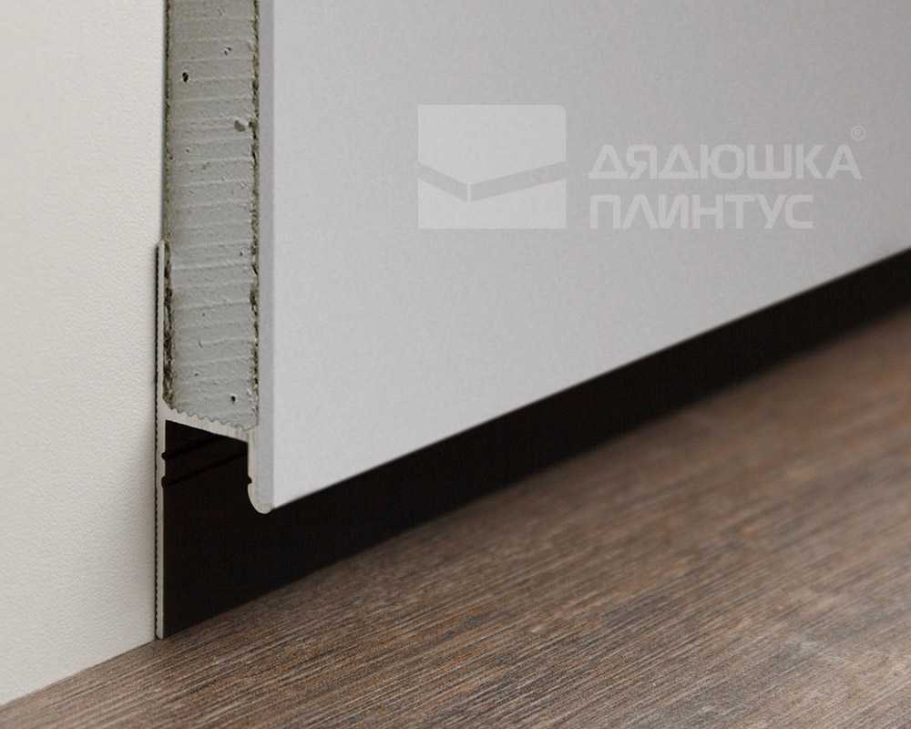 Теневой плинтус для подсветки Волшебная палочка 49,5 х 19,5 х 12,4 мм 3,0 м Чёрный матовый