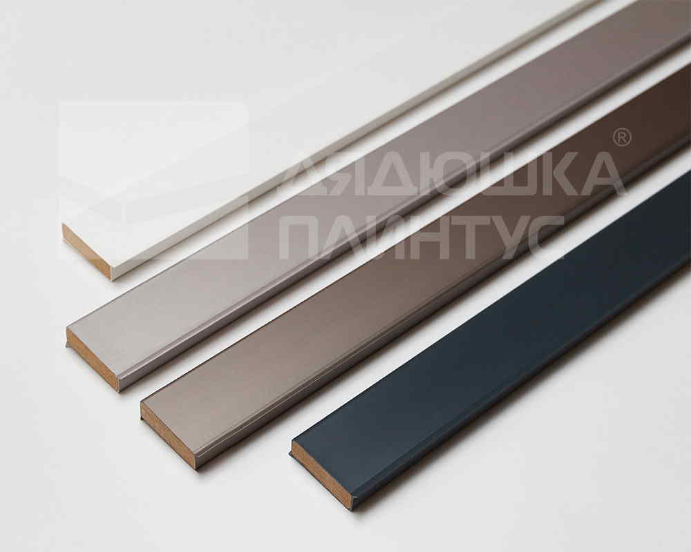 Плинтус ХДФ Dollken Cubu Flex Life 40мм х 11/13мм х 2,5 м 1246 Платинум Сильвер