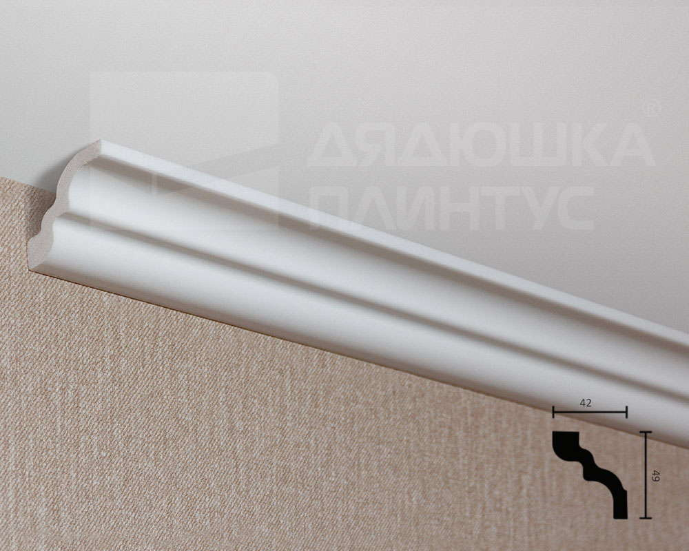 Карниз потолочный NMC WT9 49*42*2000 Белый под покраску