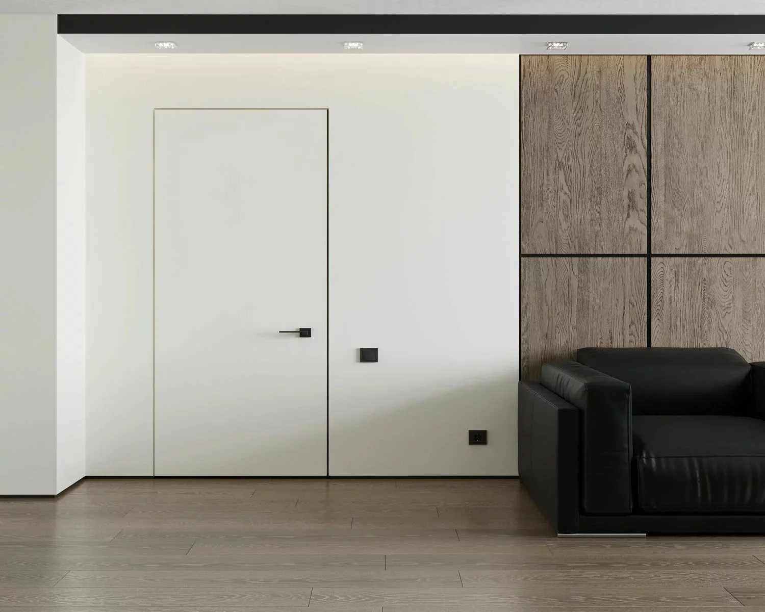 Теневой плинтус для подсветки Волшебная палочка 49,5 х 19,5 х 12,4 мм 3,0 м Чёрный матовый