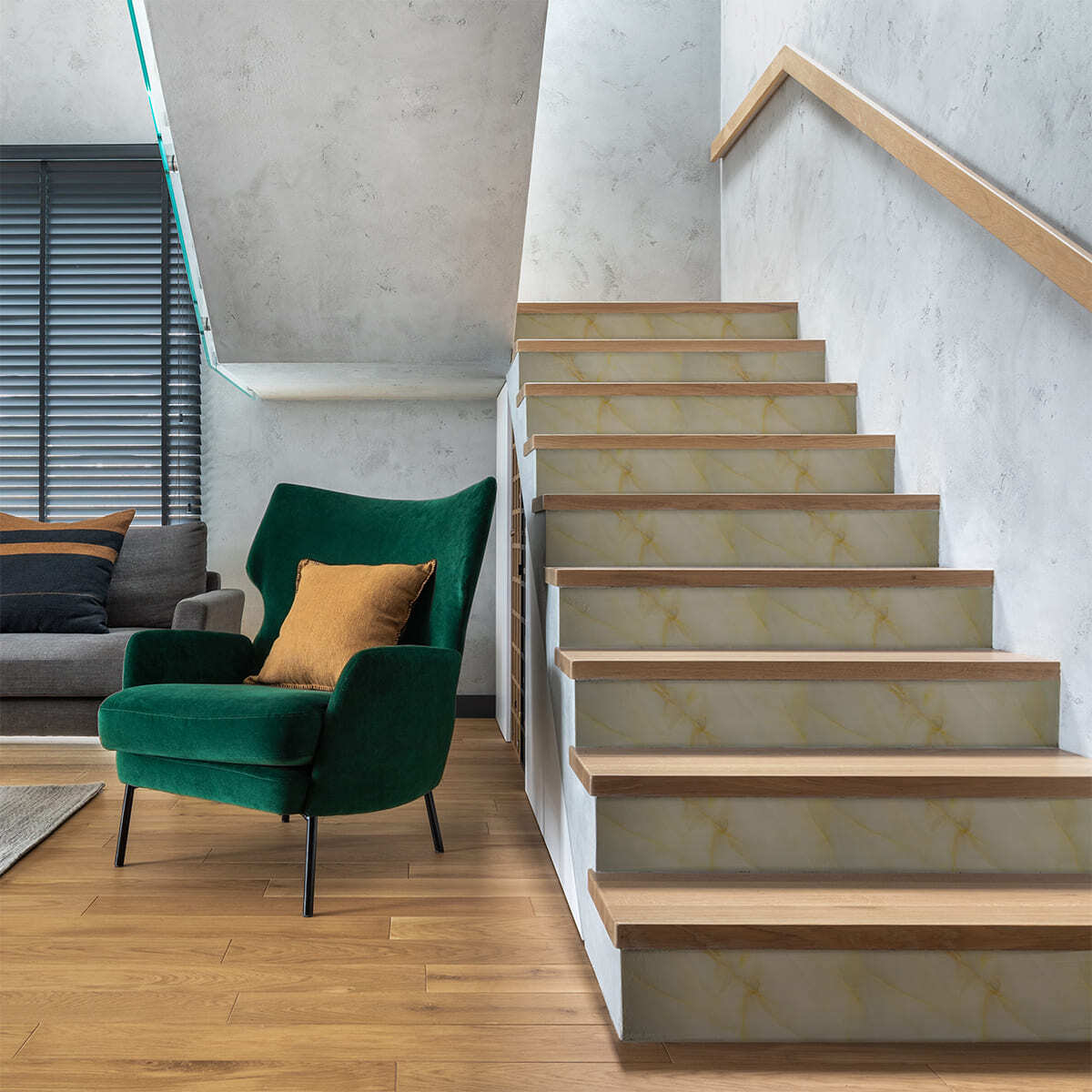 Панель самоклеящаяся ПВХ 300х300 мм 6шт/уп Мрамор Нова Адели. Цена указана за 0,54 м²